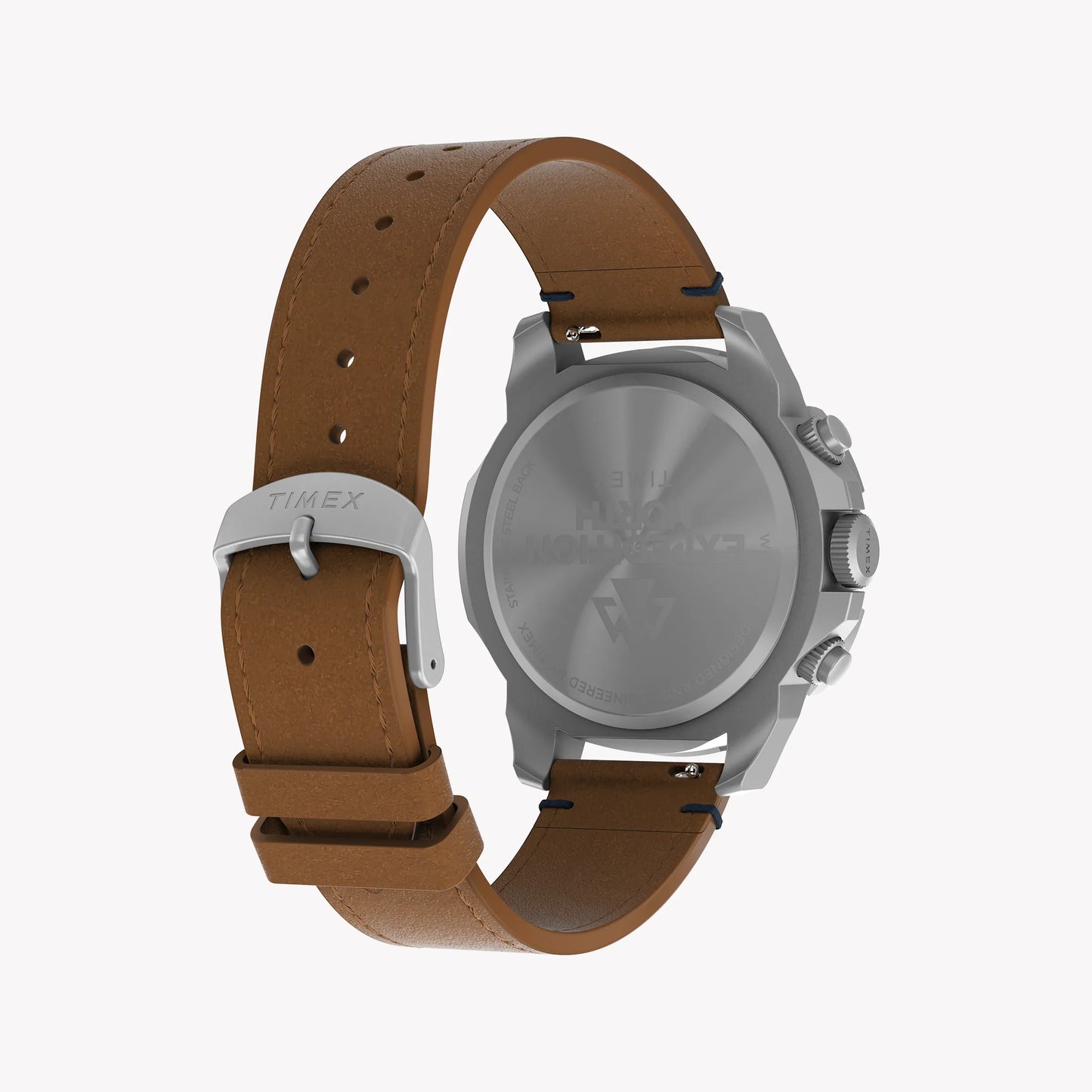 Timex Men's Eco-Friendly Tan Leather Watch, Silver Case | TW2U20200